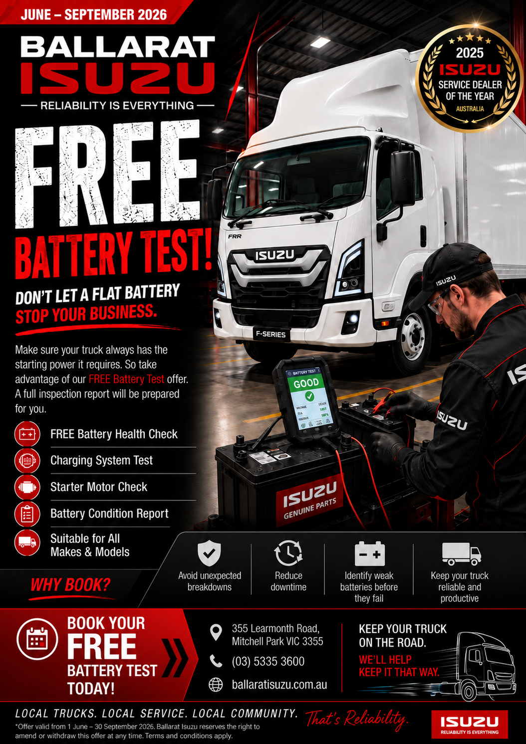Isuzu Ballarat Free Battery Test